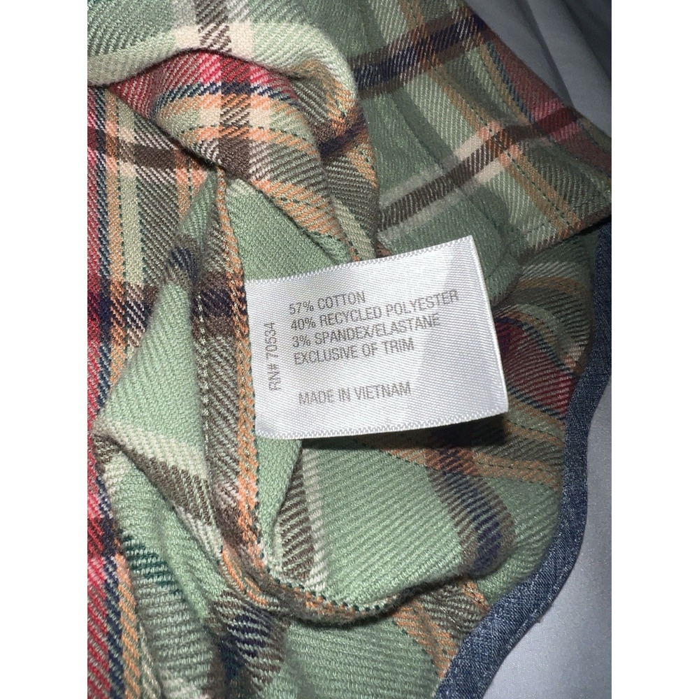 Orvis Flannel Green Red Brown Plaid Classic Men's Medium Heavyweight Pockets - Picture 4 of 6